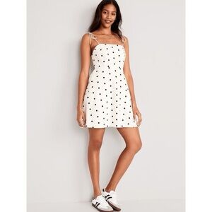NWT White Polka Dot Dress S